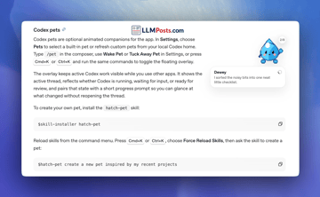 OpenAI 正式宣布 Codex Pets 宠物体验功能