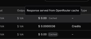 OpenRouter 响应缓存功能上线 测试与代理重试零成本
