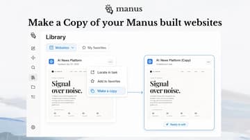 Manus Make a Copy 可复制建站项目