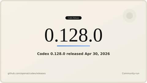 OpenAI 发布 Codex 0.128.0 版本 支持持久化目标工作流