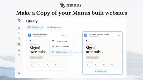 Manus Make a Copy 可复制建站项目