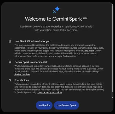 Google I/O 或将发布 Gemini Spark Agent：曝 24/7 AI 助手支持学习用户行为