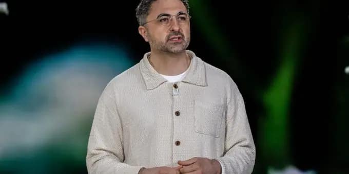 Microsoft AI CEO Mustafa Suleyman 接受媒体采访现场