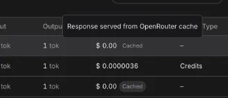 OpenRouter 响应缓存功能上线 测试与代理重试零成本